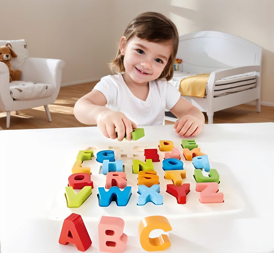 Chunky Alphabet Puzzle Game, Multicolor, 5'' X 2''