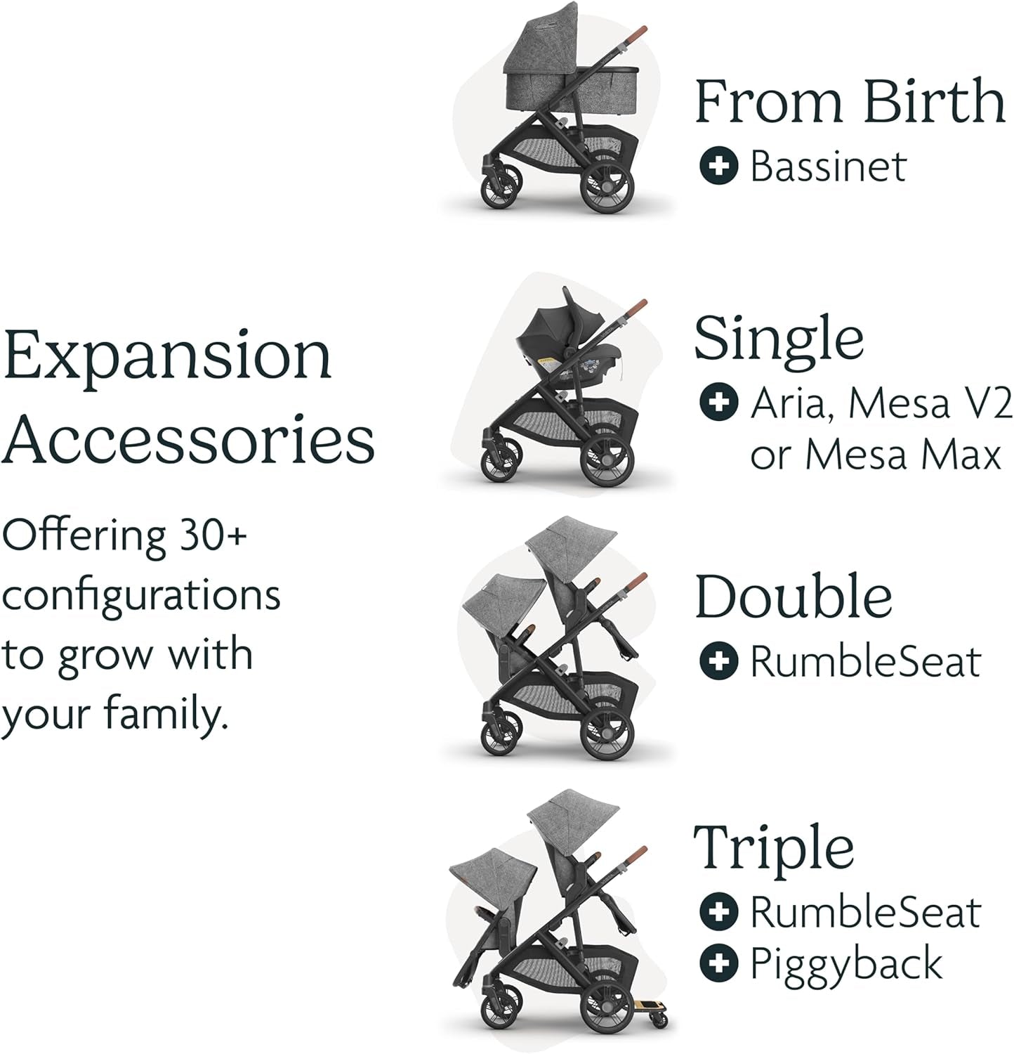 Vista V3 Stroller - Full-Size Single-To-Double Stroller System - Toddler Seat, Bug Shield, Rain Shield, and Storage Bag Included - Jake (Charcoal/Carbon Frame/Black Leather)
