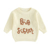 Children Toddler Girls Letter Embroidery Sweaters Knitted Autum Winter Baby Clothes round Neck Kids Girls Pullover Warm Tops