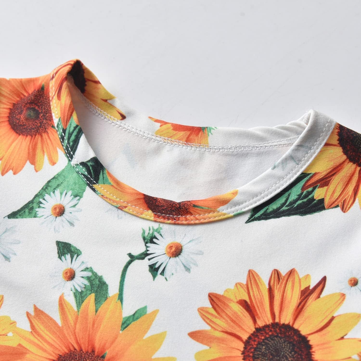 Toddler Baby Girls Clothes Outfits Infant Floral Short Sleeve Top Pant 2Pcs Outfits Set