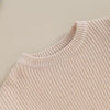 Baby Solid Color Ruffle Sweater Knitted Autum Winter Baby Girl Clothes round Neck Kid Toddler Girl Pullover Baby Outerwear