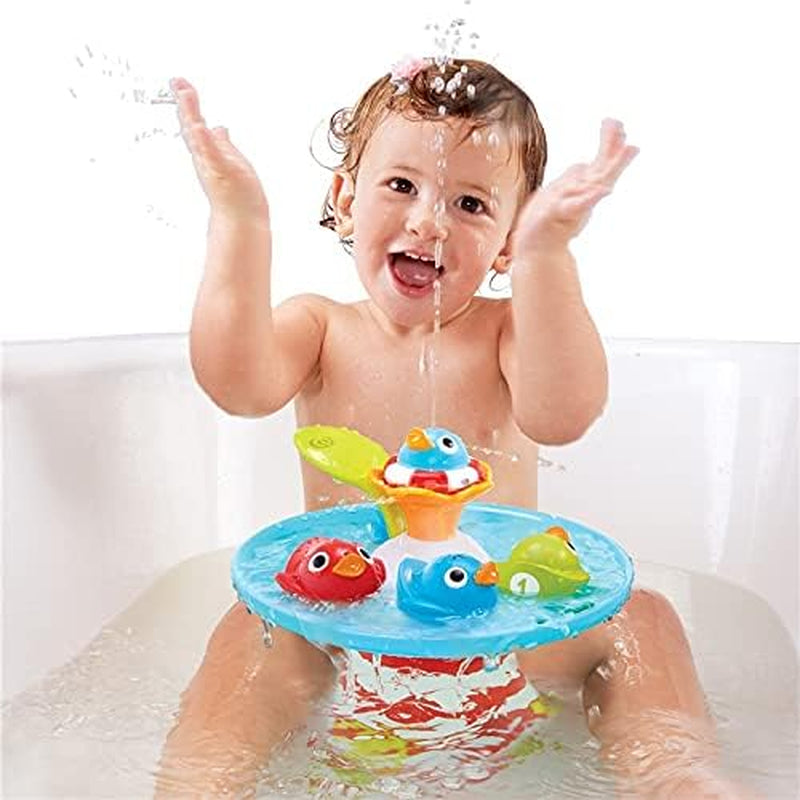 Bath Toy-Magical Duck Race with Auto Fountain, Water Pump, and 4 Racing Ducks