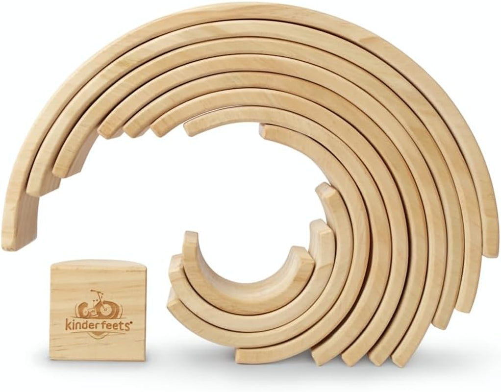Large Stackable Wooden Arches - Stacking and Play Toy for Toddlers and Children | Sustainable and Eco-Friendly (Natural)