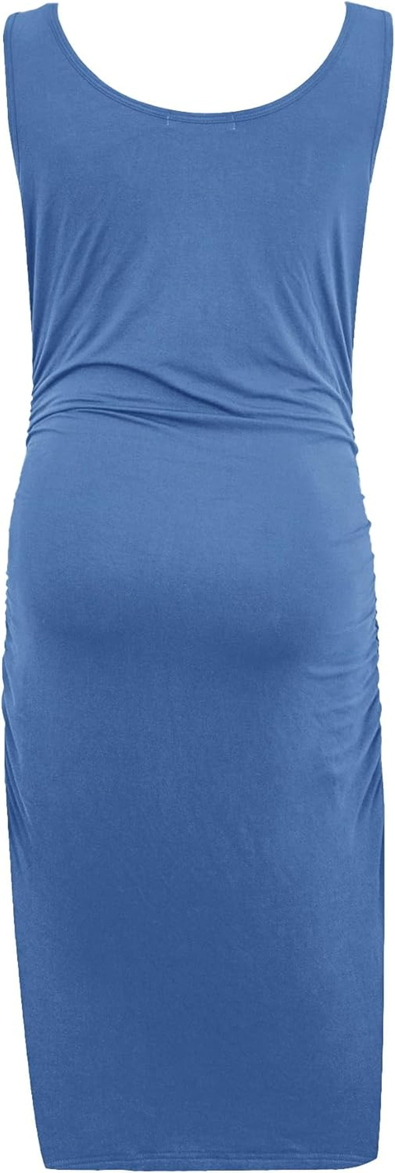 Women'S Maternity Dress Summer Ruched Pregnancy Tank Dress