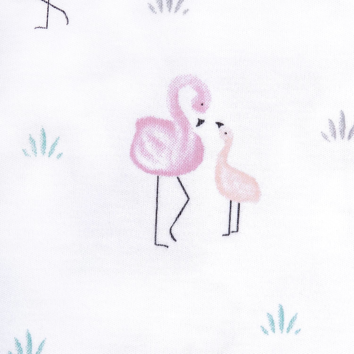 100% Cotton Sleepsack Swaddle, 3-Way Adjustable Wearable Blanket, TOG 1.5, Flamingos, Newborn (Pack of 1)