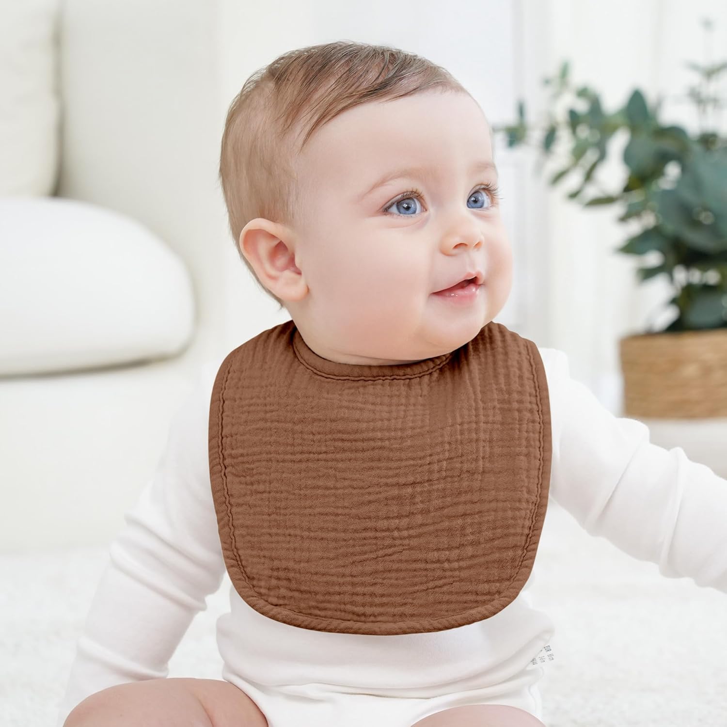 Muslin Baby Bibs 100% Cotton Baby Bandana Drool Bibs for Unisex Baby Girls Boys Toddlers Drooling and Teething