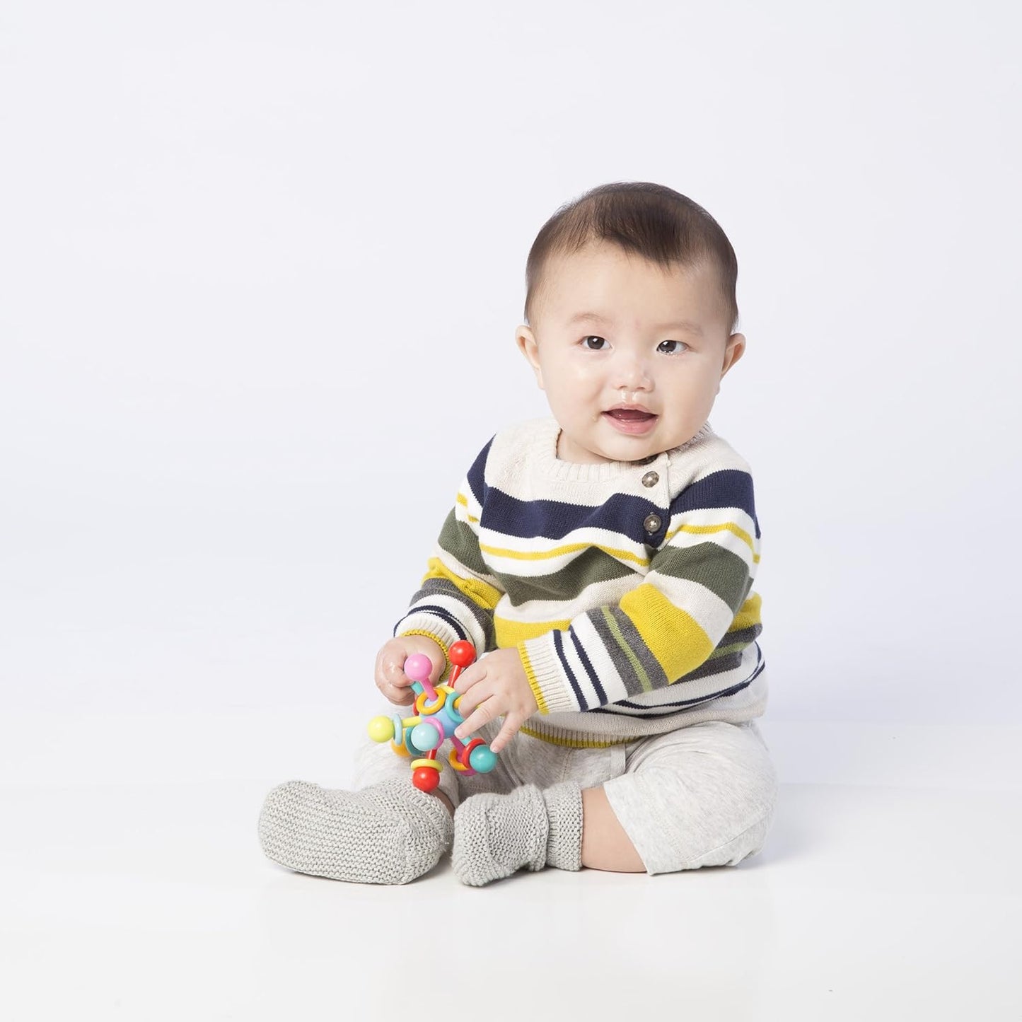 Atom Rattle & Teether Grasping Activity Baby Toy