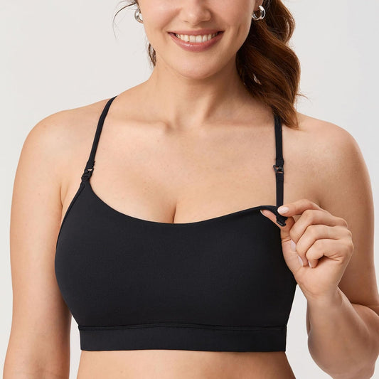 Women'S Nursing Bras Support Nursing Sports Bra Y Back Racerback Breastfeeding Maternity Padded Workout Yoga
