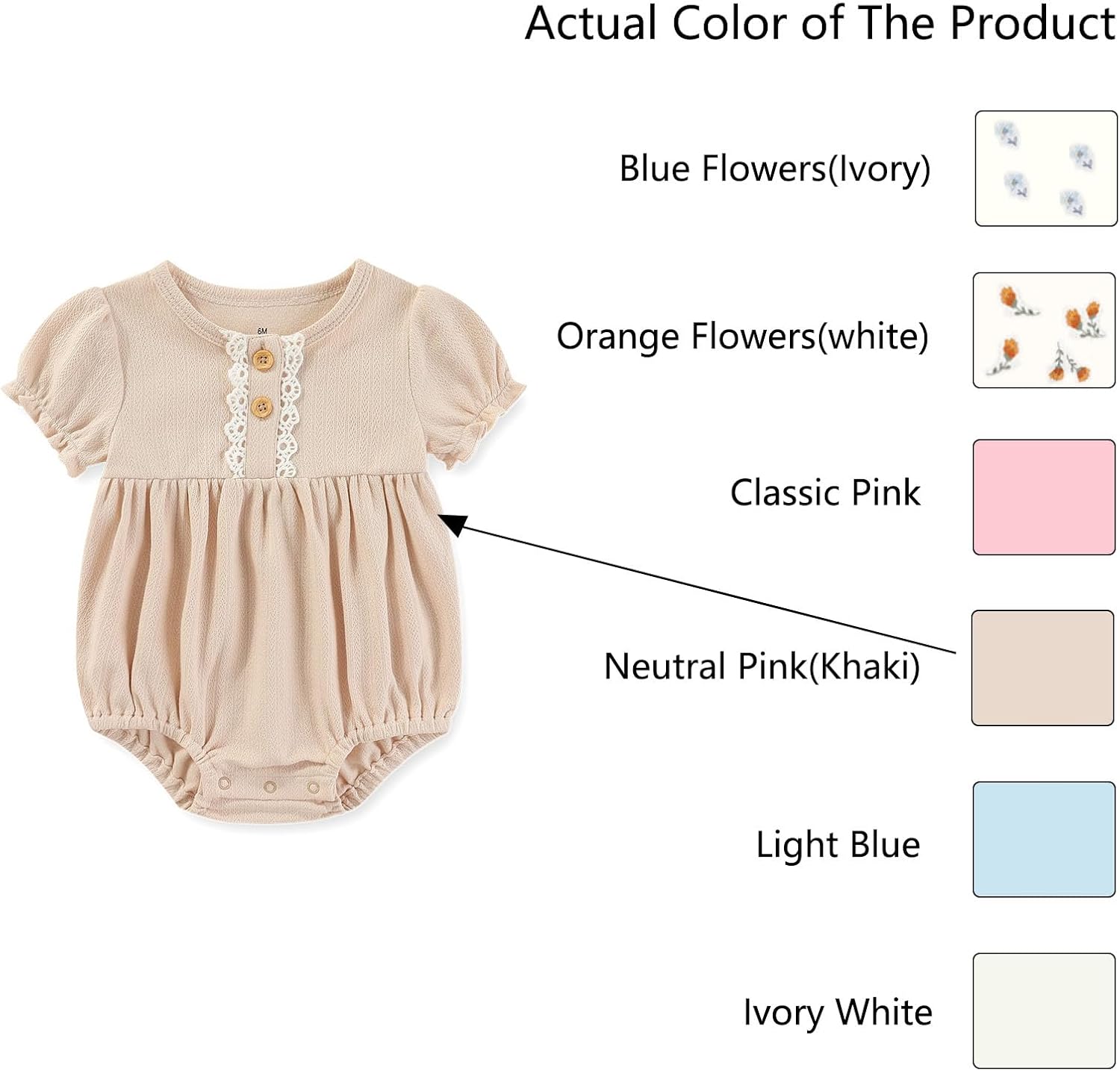 Baby Girls Clothes Set Cotton Floral Bodysuit Dress with Headpiece for 3-24 Months