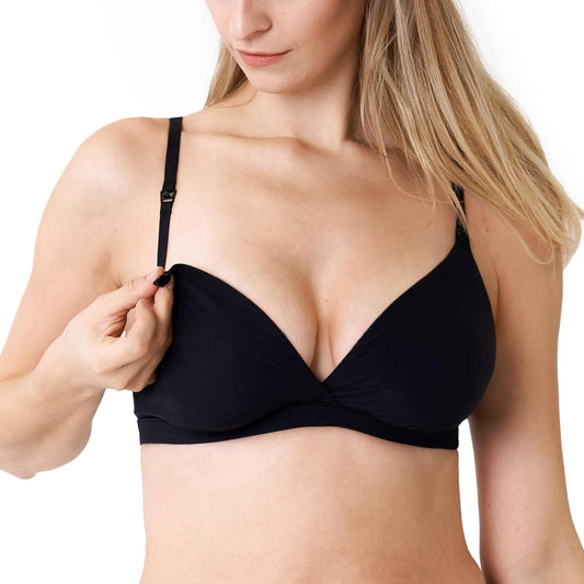 Women’S Inbarely Nursing Bras Wireless Bralette V Neck Seamless No Underwire Maternity Bra for Breastfeeding