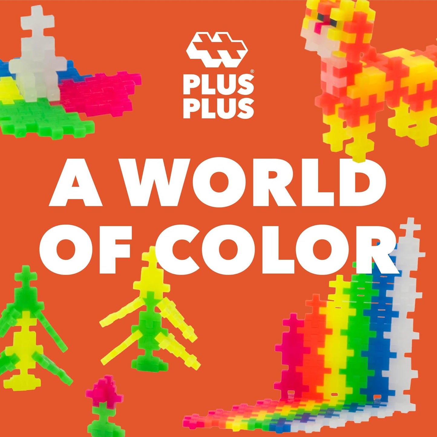 Plus-Plus 03311 600 Piece Neon Toy Set
