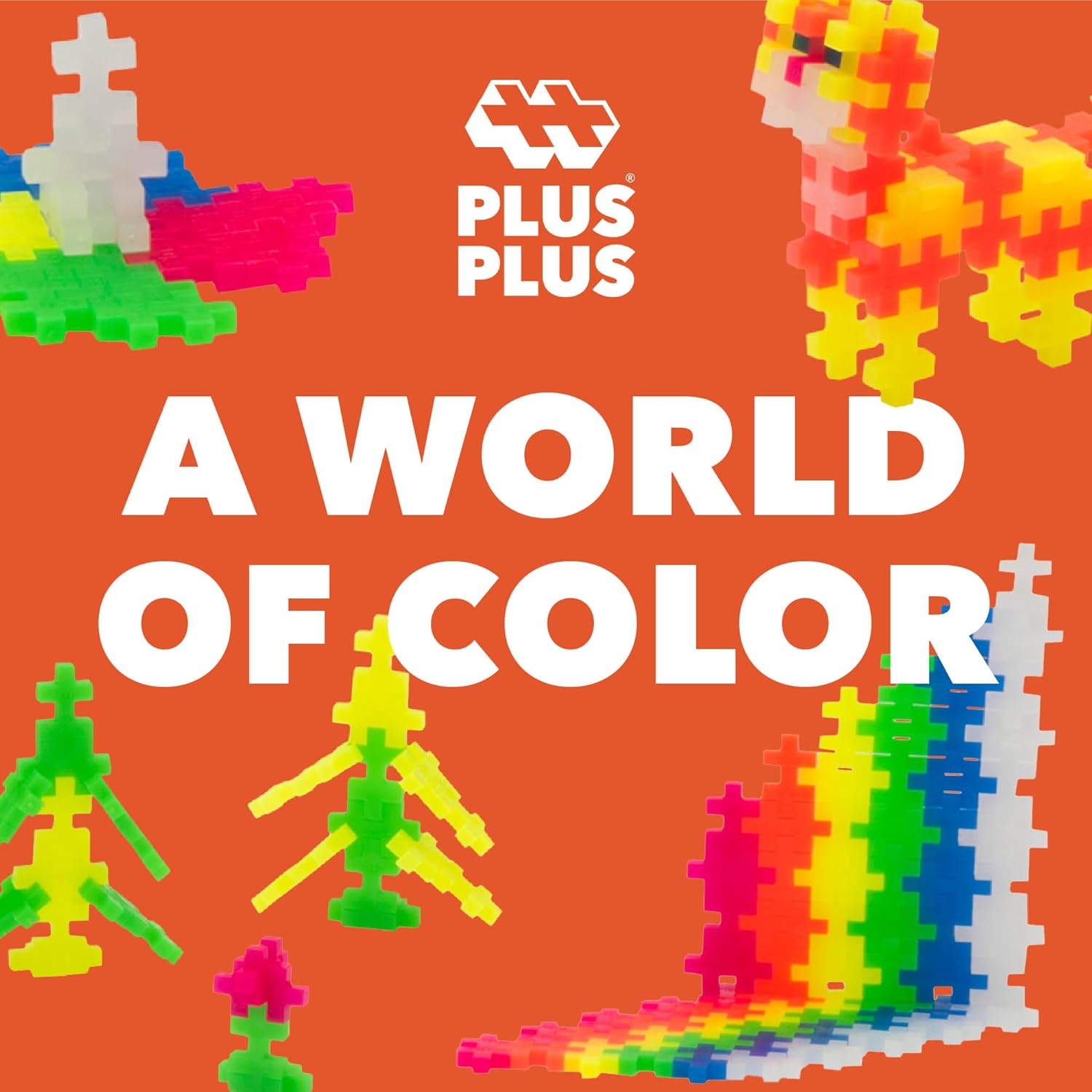 Plus-Plus 03311 600 Piece Neon Toy Set