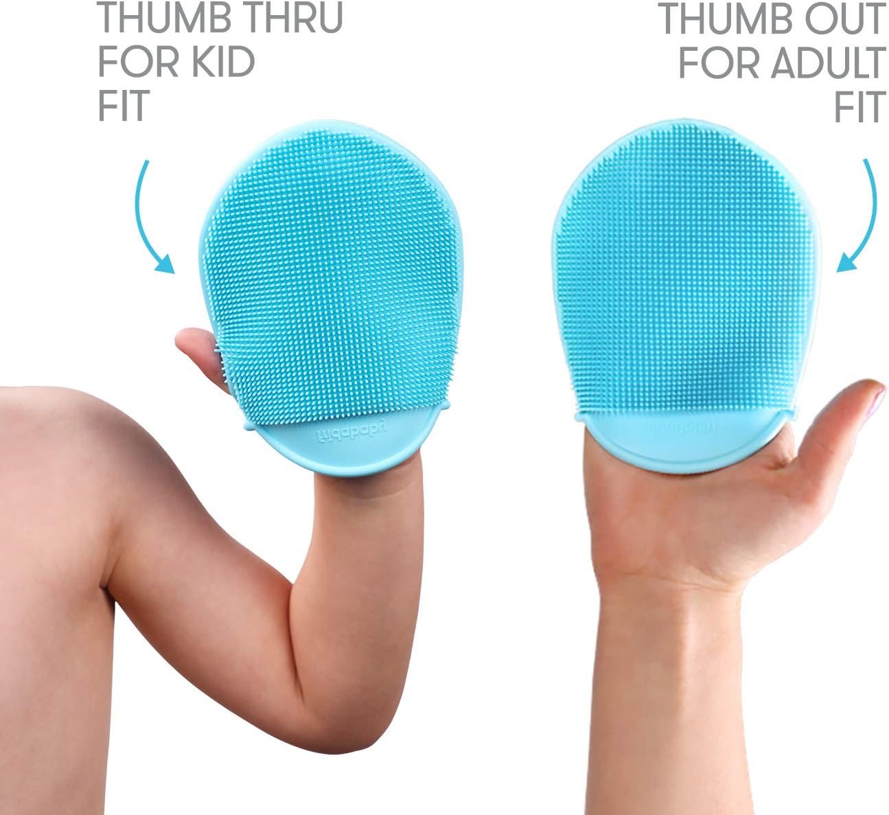 Dermafrida the Bath Mitt | Toddler Quick-Dry Body Bath Brush, Silicone, Replacement to Kid'S Washcloth | Fits Both Parent or Child for Early Stage Development