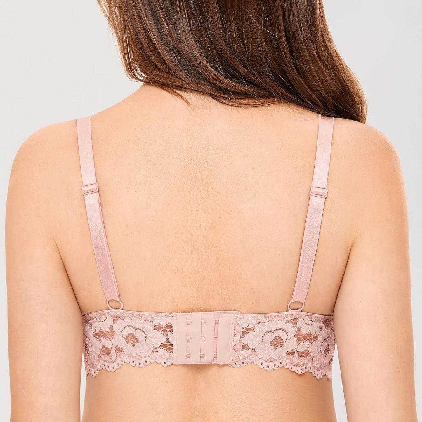 Women'S Nursing Bra Lace Wirefree Padded Maternity Bralette Breastfeeding Cute Gentle Rose 34C