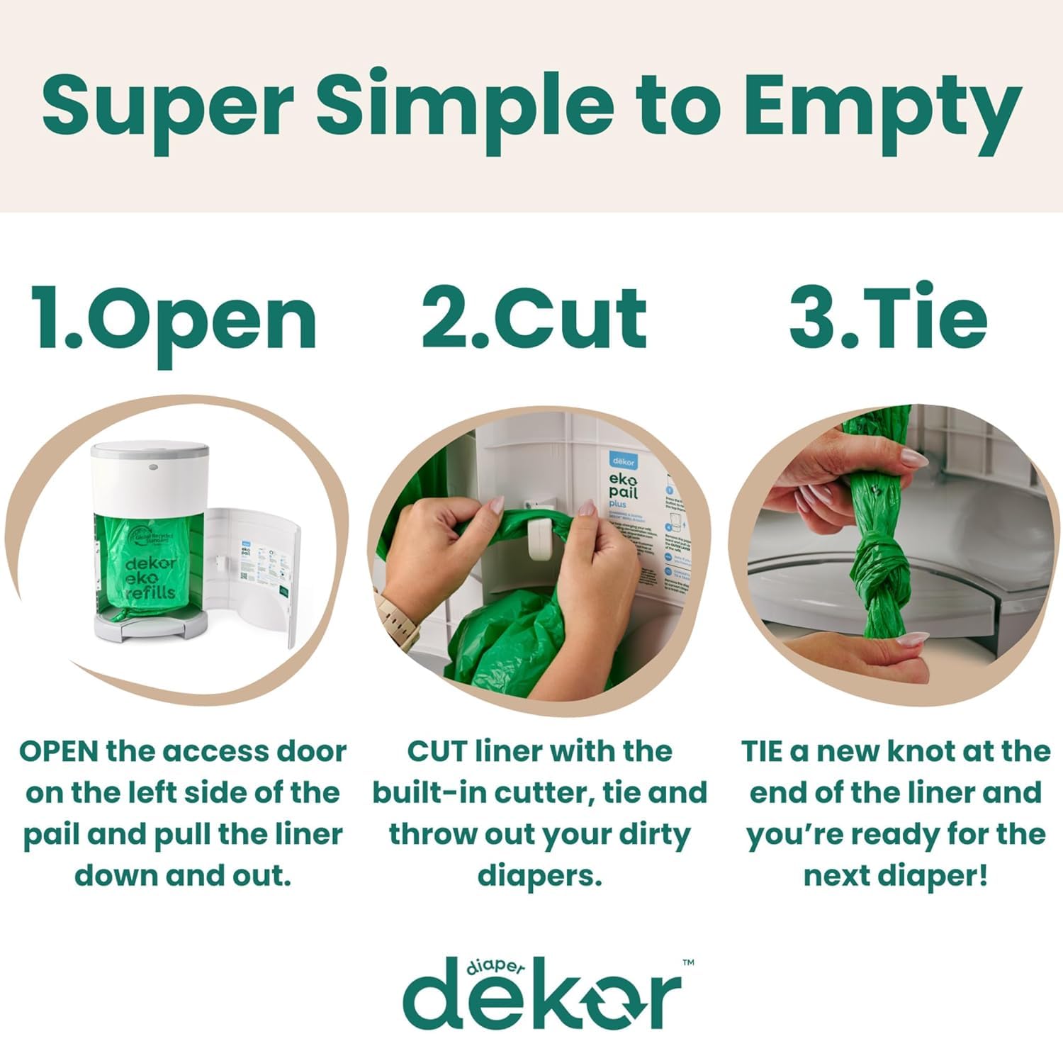 Diaper  EKO plus Diaper Pail Gift Set | White