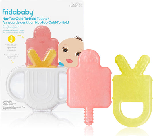 Silicone Teething Toys, 4-In-1 Teether for Babies & Infants, Teething Relief for 0-18 Months, Not-Too-Cold-To-Hold Baby Teether, Bpa-Free
