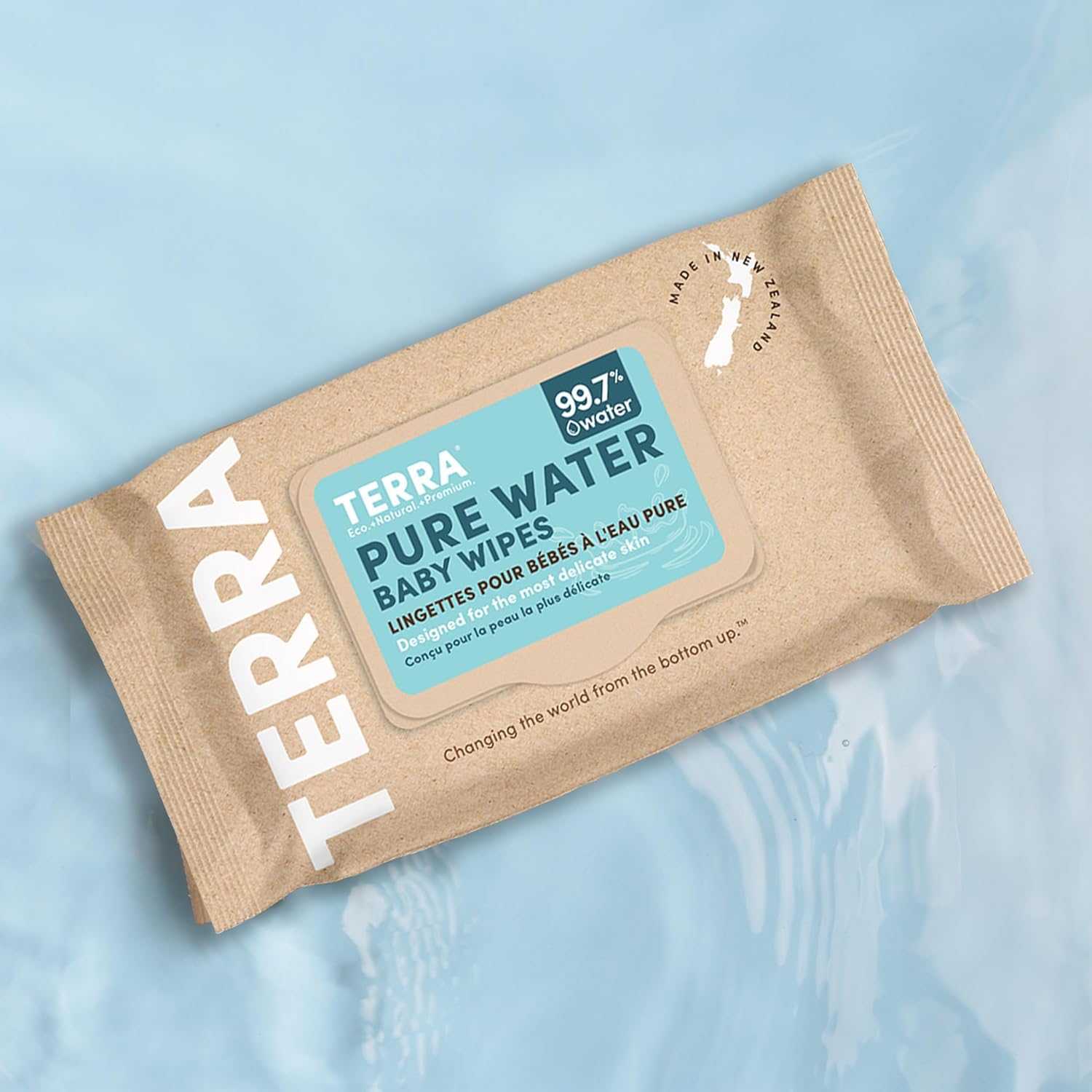 - NZ Pure Water Baby Wipes - 99.7% Pure New Zealand Water - 100% Biodegradable Bamboo - Fragrance Free for Sensitive Skin (1 Pack of 70 Wipes)