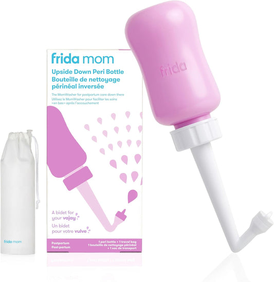Upside down Peri Bottle for Postpartum Care, Portable Bidet Perineal Cleansing and Recovery for New Mom, the Original Fridababy Momwasher