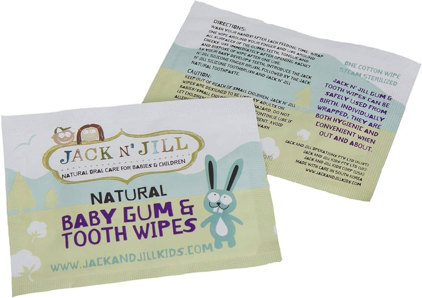 Natural Baby Gum & Tooth Wipes  25 Packets Box