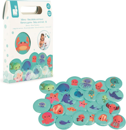 - Memory Game - Baby Animals - Bathtime Toys - Discovery and Early-Development - for Boys and Girls - from 24 Months + - Multilingual - J04723