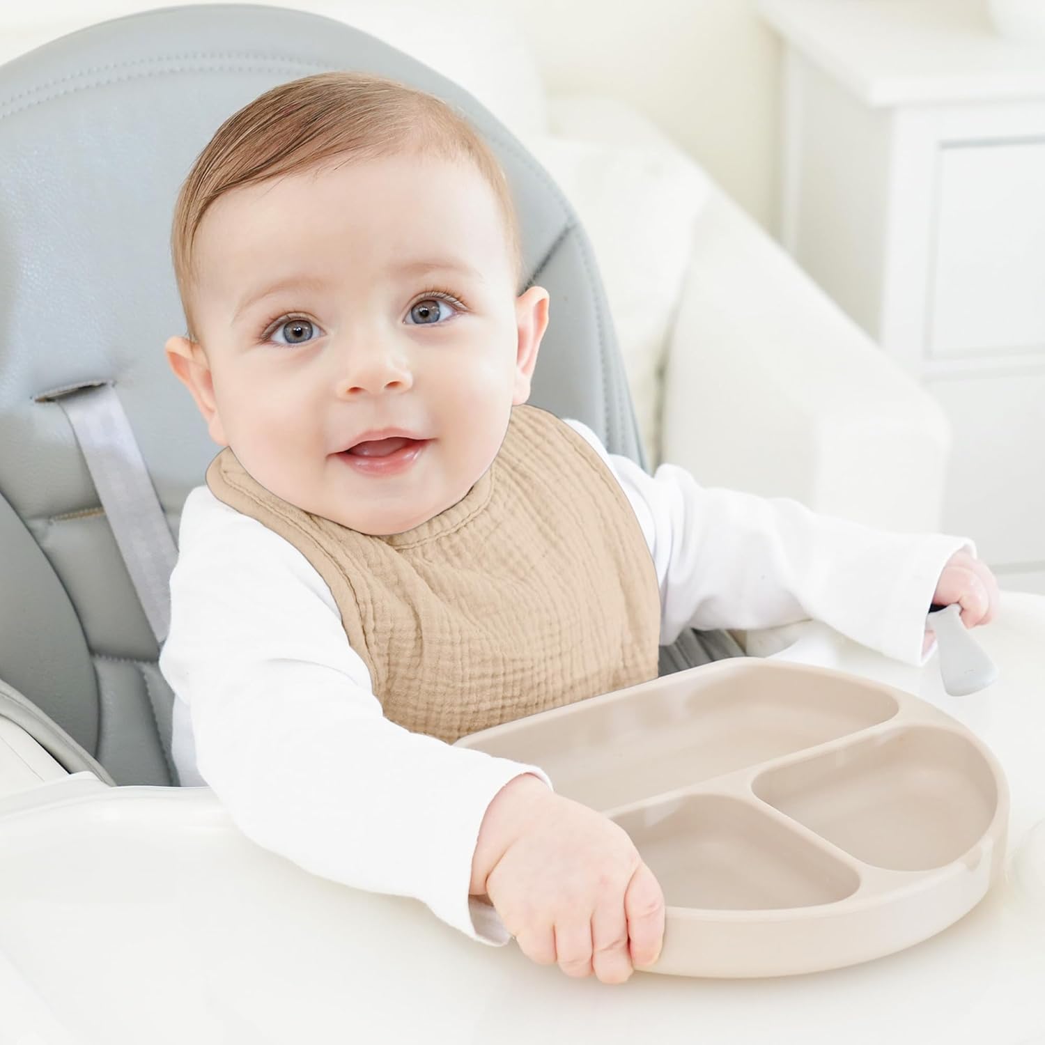 Muslin Baby Bibs 100% Cotton Baby Bandana Drool Bibs for Unisex Baby Girls Boys Toddlers Drooling and Teething