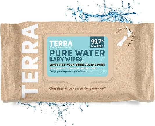 - NZ Pure Water Baby Wipes - 99.7% Pure New Zealand Water - 100% Biodegradable Bamboo - Fragrance Free for Sensitive Skin (1 Pack of 70 Wipes)