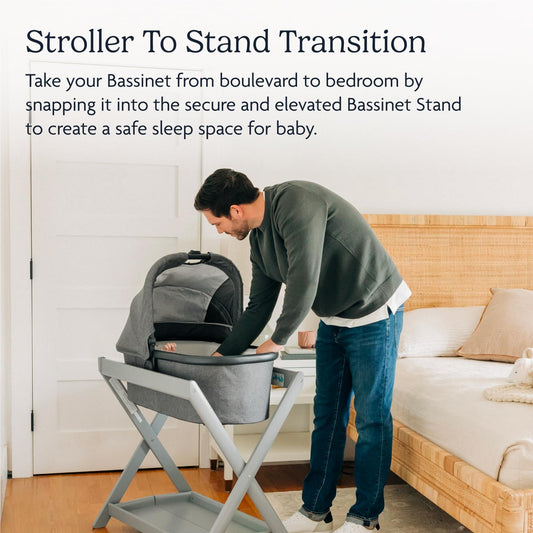 Bassinet Stand - Quick + Secure Attachment - Grey