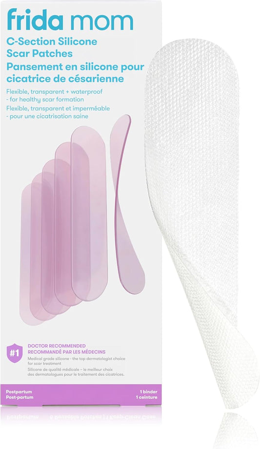 C-Section Silicone Strips, C-Section Recovery Must Have Scar Patches, Reusable Medical Grade Treatment for Keloid Scars, Includes Case & Pouch