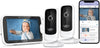 Nursery Pal Link Premium Twin - 5" Smart Video Baby Monitor with 2 Cameras - Wireless Dual Security Camera with Night Vision - Two-Way Intercom, Lullabies, Room Temperature Monitoring