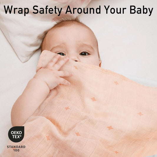 Receiving Blanket Boy Cotton Muslin Swaddle Blankets Girl Newborn Squares Breathable & Soft Thin Baby Blankets Cloths Double Absorbent Infant Swaddling Wrap - 6 Pack (Sun)