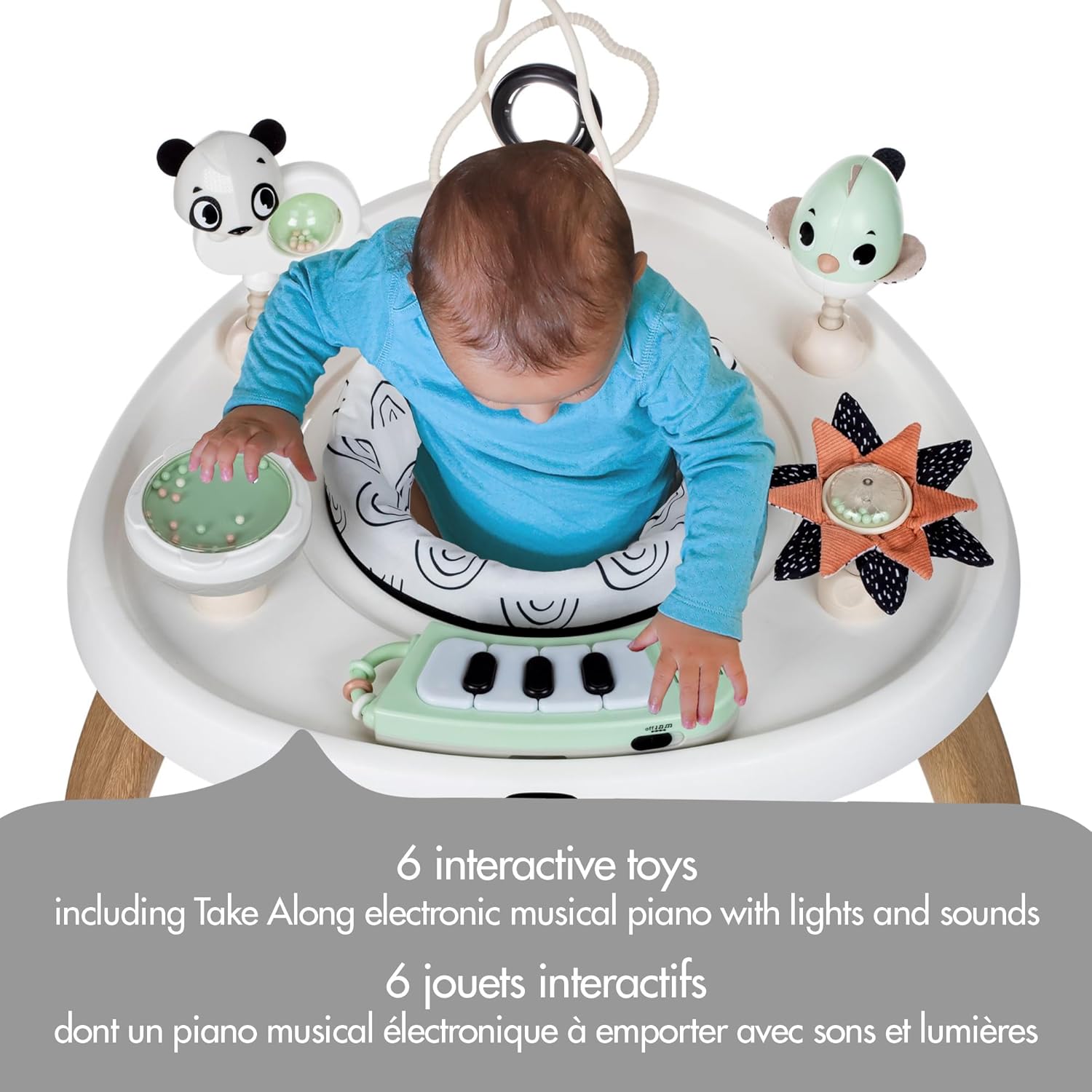 5-In-1 Here I Grow Stationary Activity Center - Black & White