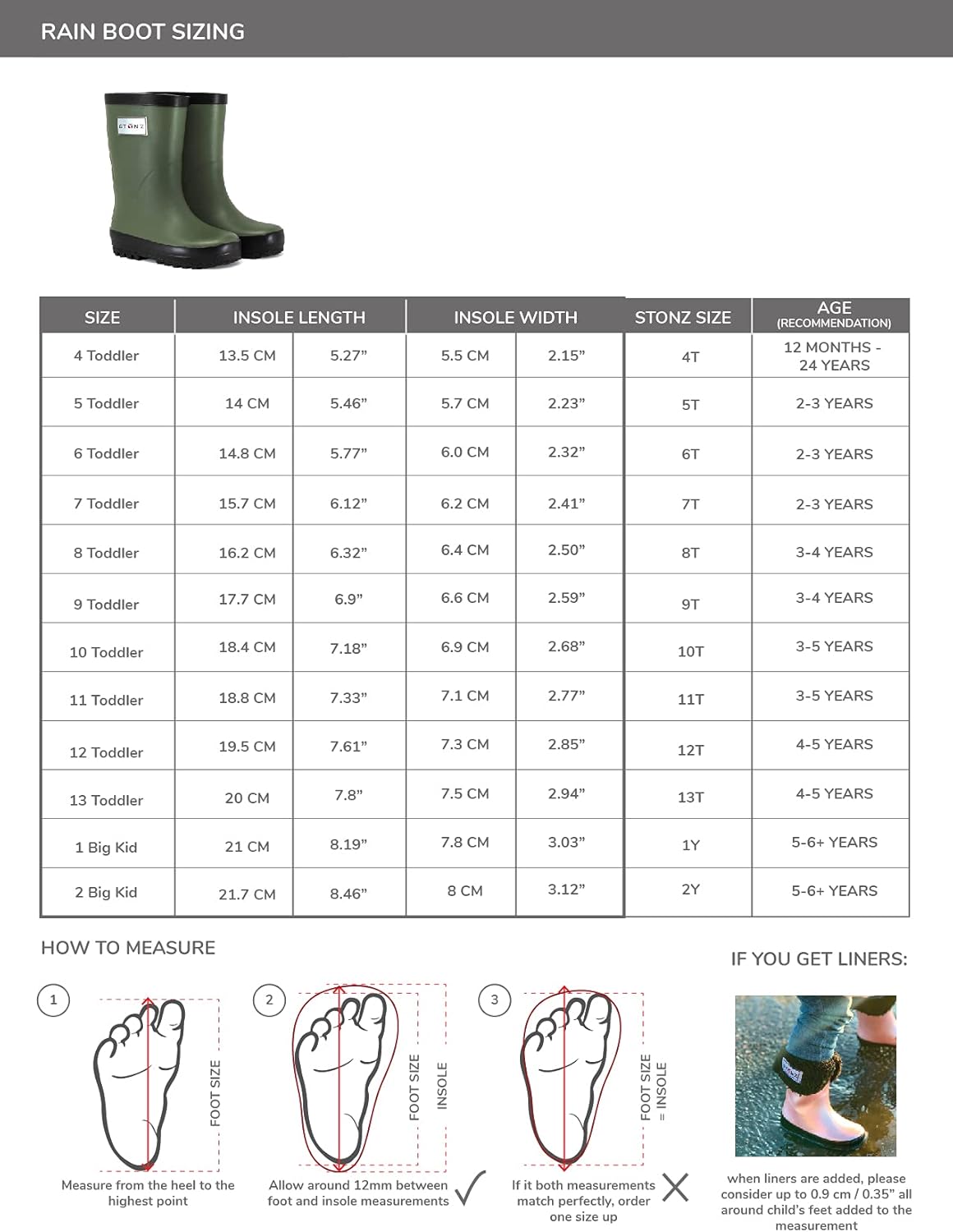 Rain Boots 100% Natural Rubber for Kids Boys & Girls - SAFE No Chemicals Summer Fall Lining Insert Toddler Children, Metallic Pink, 8T