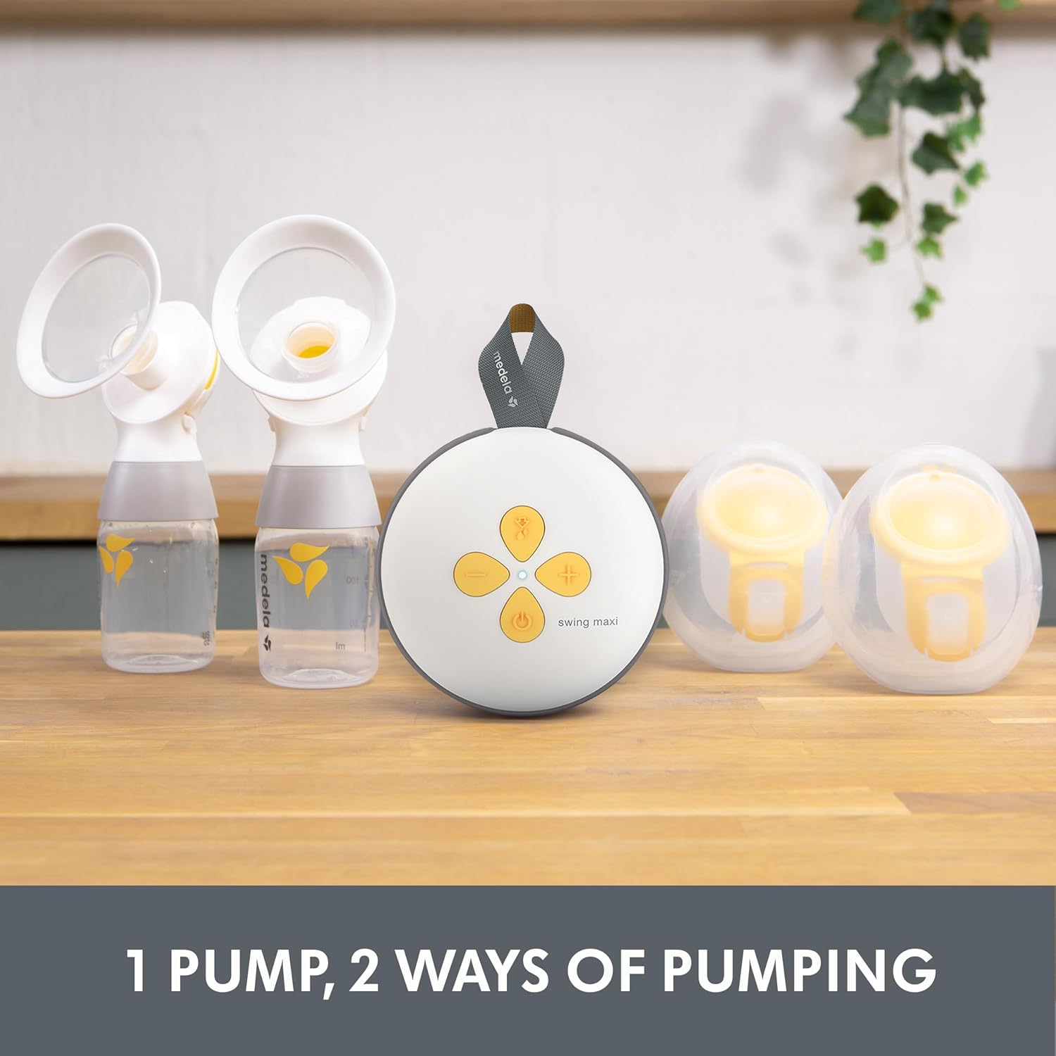 Swing Maxi Pump Your Way Deluxe Bundle with Wearable In-Bra Collection Cups and Personalfit Flex Breast Shields