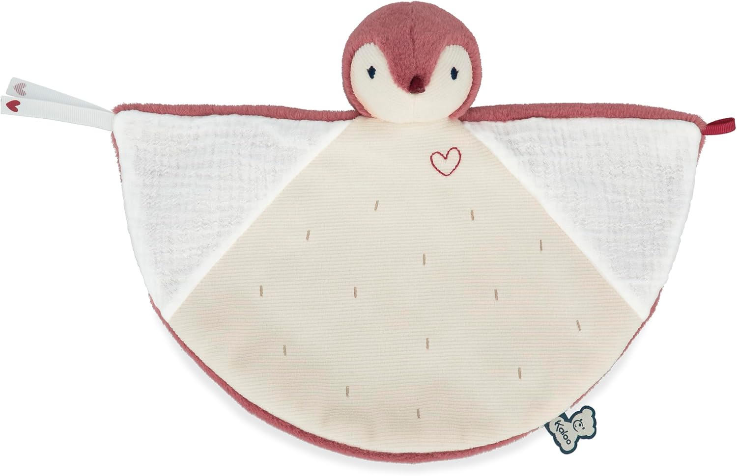 - Doudou - Penguin Pink Comforter - Soft Polyester and Micro-Velvet Baby Blankie in a Pretty Gift Box - Multi-Material with Ultra Fluffy Stomach - Early Development Toy - from Birth - K212007