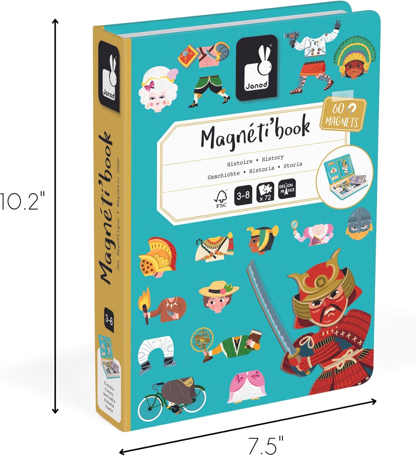 - Magneti’Book History - Educational Magnetic Games - Toy for Kids Toddler Children - Imagination and Creativity Game - Fine Motor Skills Toy - 3 to 8 Years - J02598
