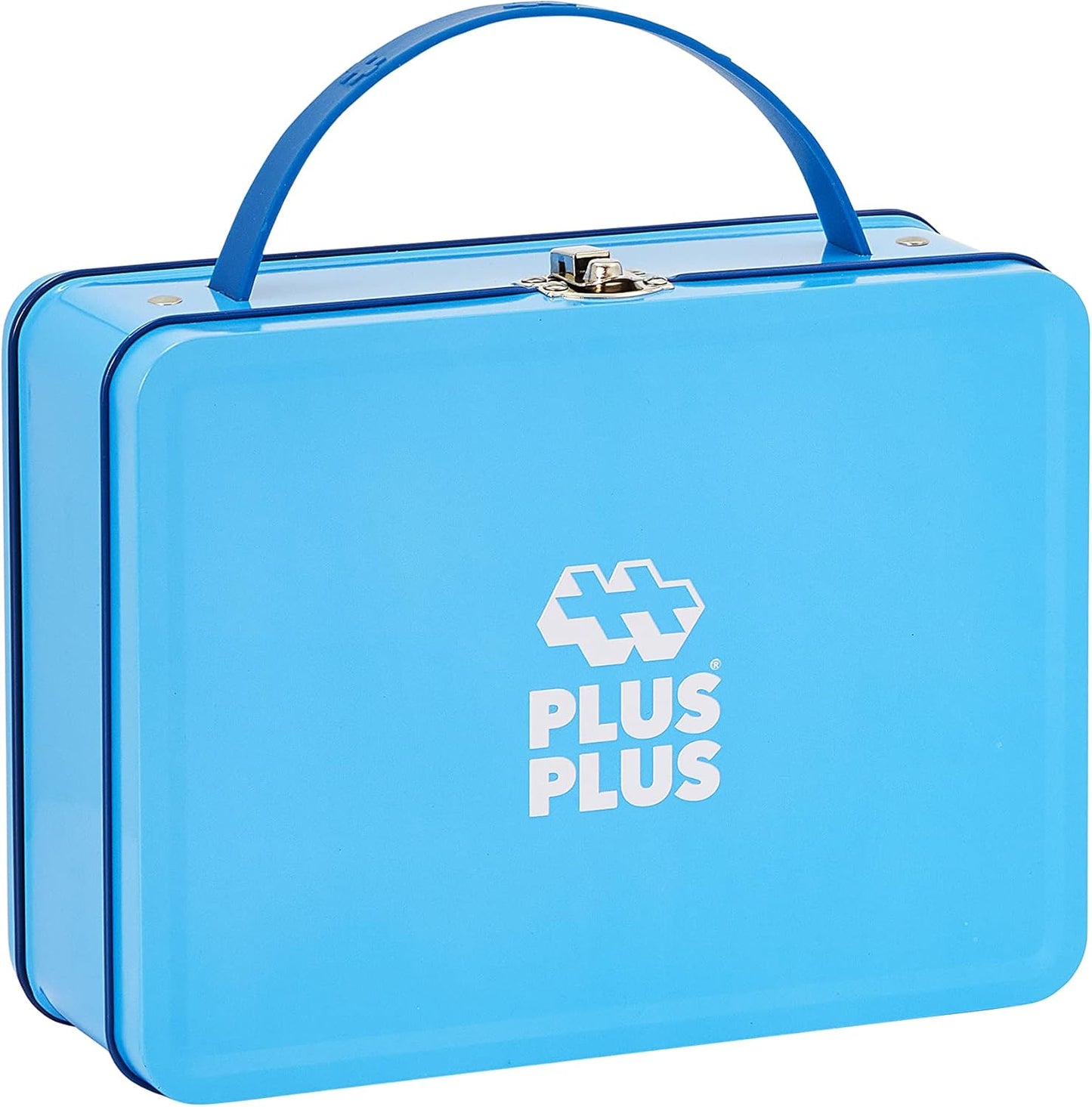 - Blue Metal Case - 600 Pieces - Creative Building and Construction Set - Mix of Basic and Neon Colors in a Travel Suitcase Box - Kids 5 to 12 Years - P7002