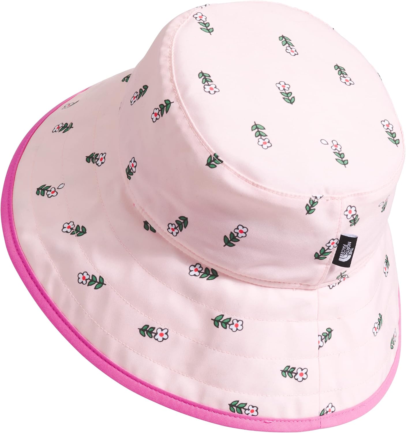 Littles Class V Knit Brimmer, Purdy Pink Joy Floral Print/Super Pink, 0-6 Months