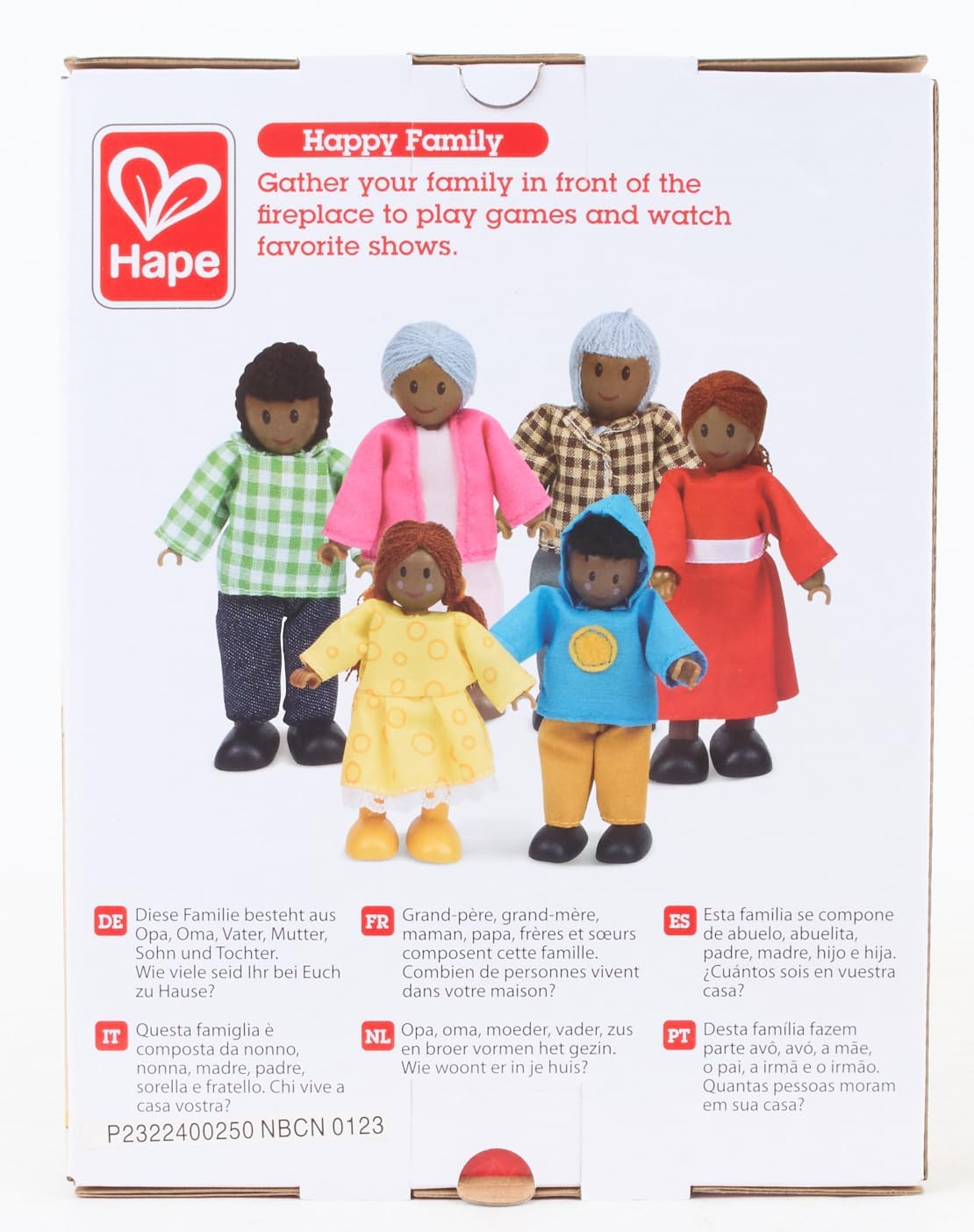 African American Wooden Doll House Family