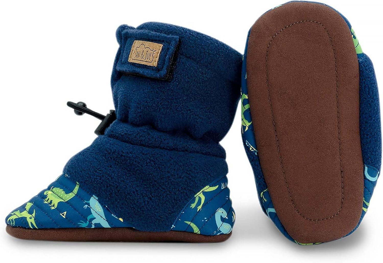 Fleece Stay-Put Cozy Booties, Lightweight Boots for Babies and Toddlers