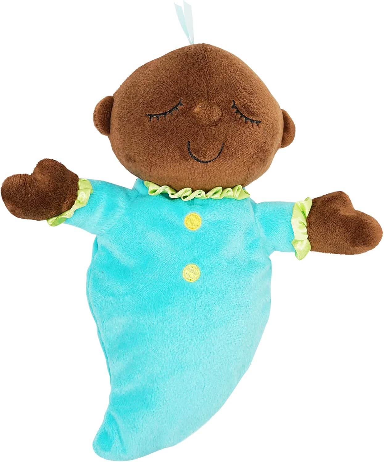 Snuggle Pod Sweet Pea Brown First Baby Doll with Cozy Sleep Sack for Ages 6 Months and Up