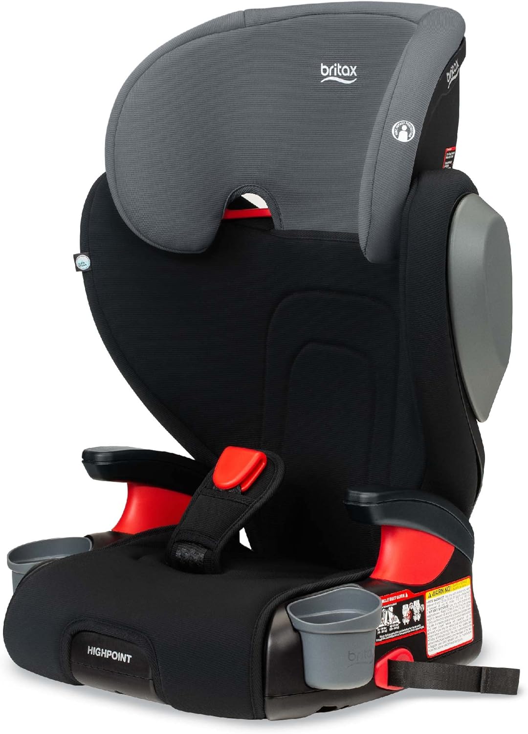 Highpoint Backless Belt-Positioning Booster Seat, Safewash Black Ombre