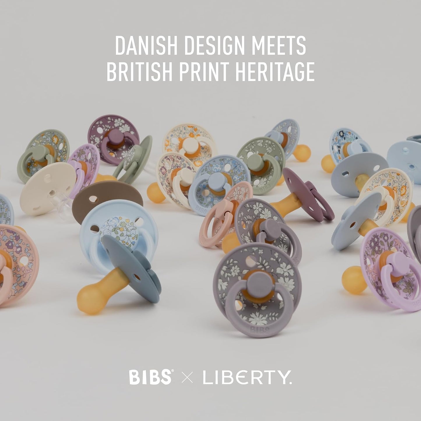 X Liberty Pacifiers | Natural Rubber Baby Pacifier | Set of 2 Bpa-Free Soothers | Made in Denmark | Eloise Blush Mix | Size 6 to 18 Months