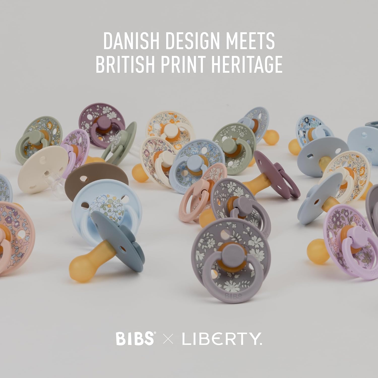 X Liberty Pacifiers | Natural Rubber Baby Pacifier | Set of 2 Bpa-Free Soothers | Made in Denmark | Eloise Blush Mix | Size 6 to 18 Months