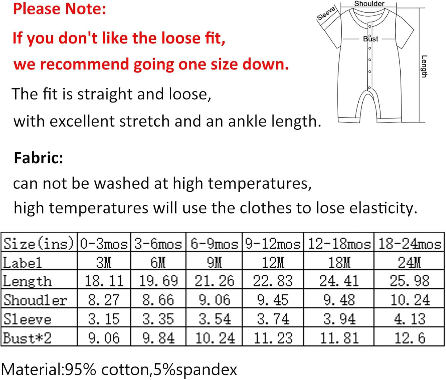 Baby Girl Romper Button Jumpsuit Summer Infant Boy Clothes for 0-24 Months