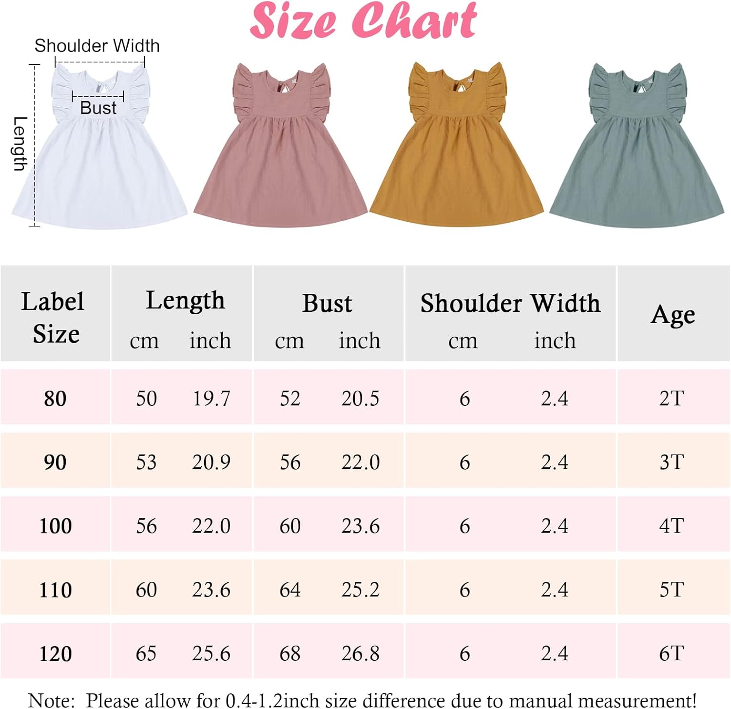 Toddler Baby Girls Dresses Cotton Linen Dress Princess Ruffle Sleeveless Sundress Casual Vacation Dress