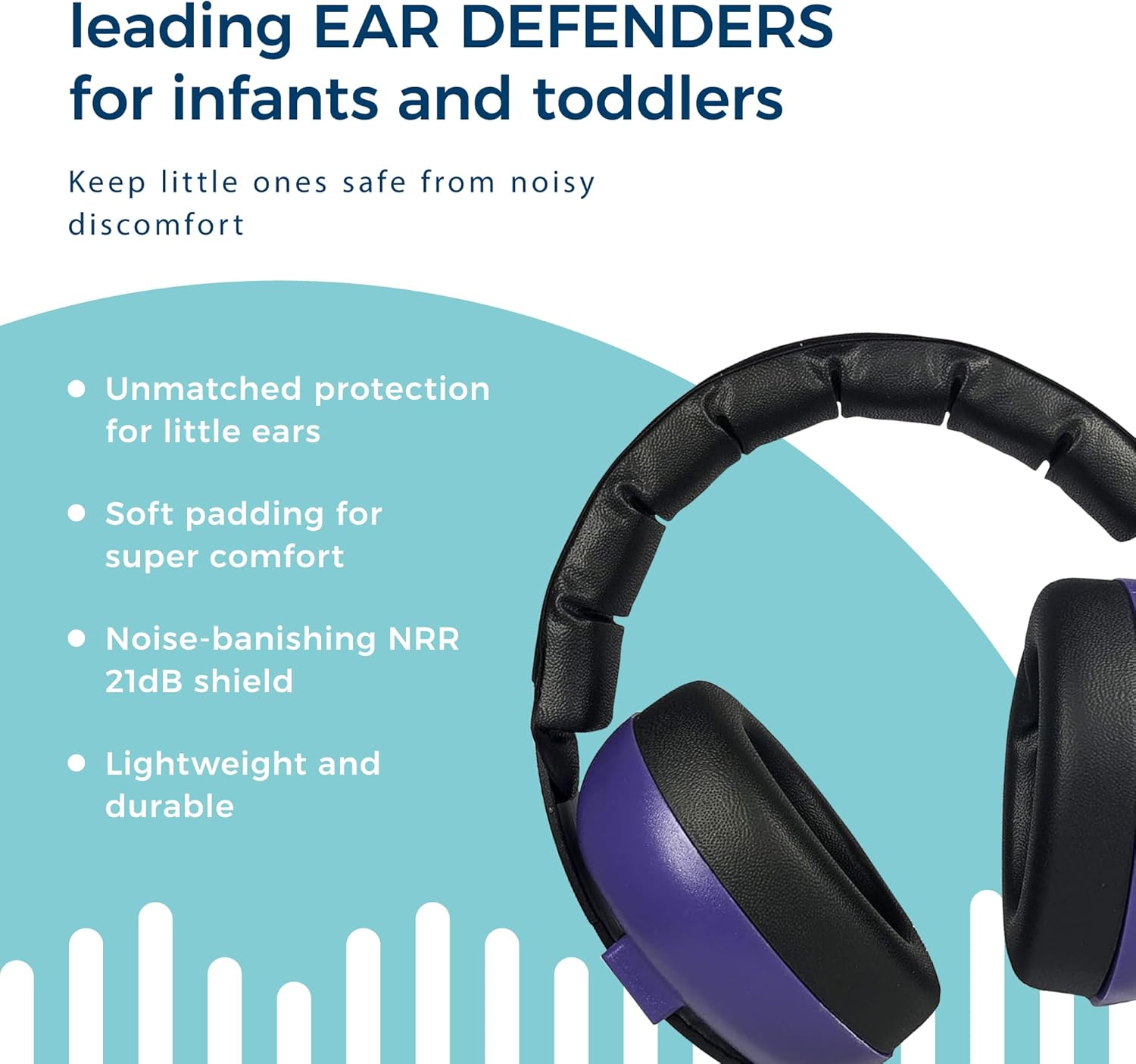 Earmuffs Infant Hearing Protection – Ages 0-2 Years – the Best Earmuffs for Babies & Toddlers – Industry Leading Noise Reduction Rating – Block Noise (Dark Purple)