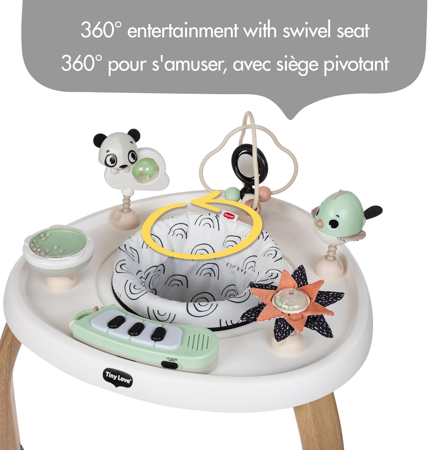 5-In-1 Here I Grow Stationary Activity Center - Black & White
