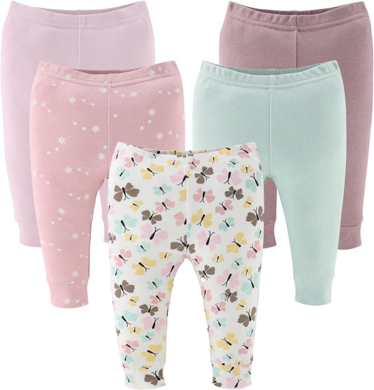 Baby Girl Pants, Baby Girls' Clothing, Cotton Baby Clothes for Girls, Newborn to 24 Month Pants, Bottoms