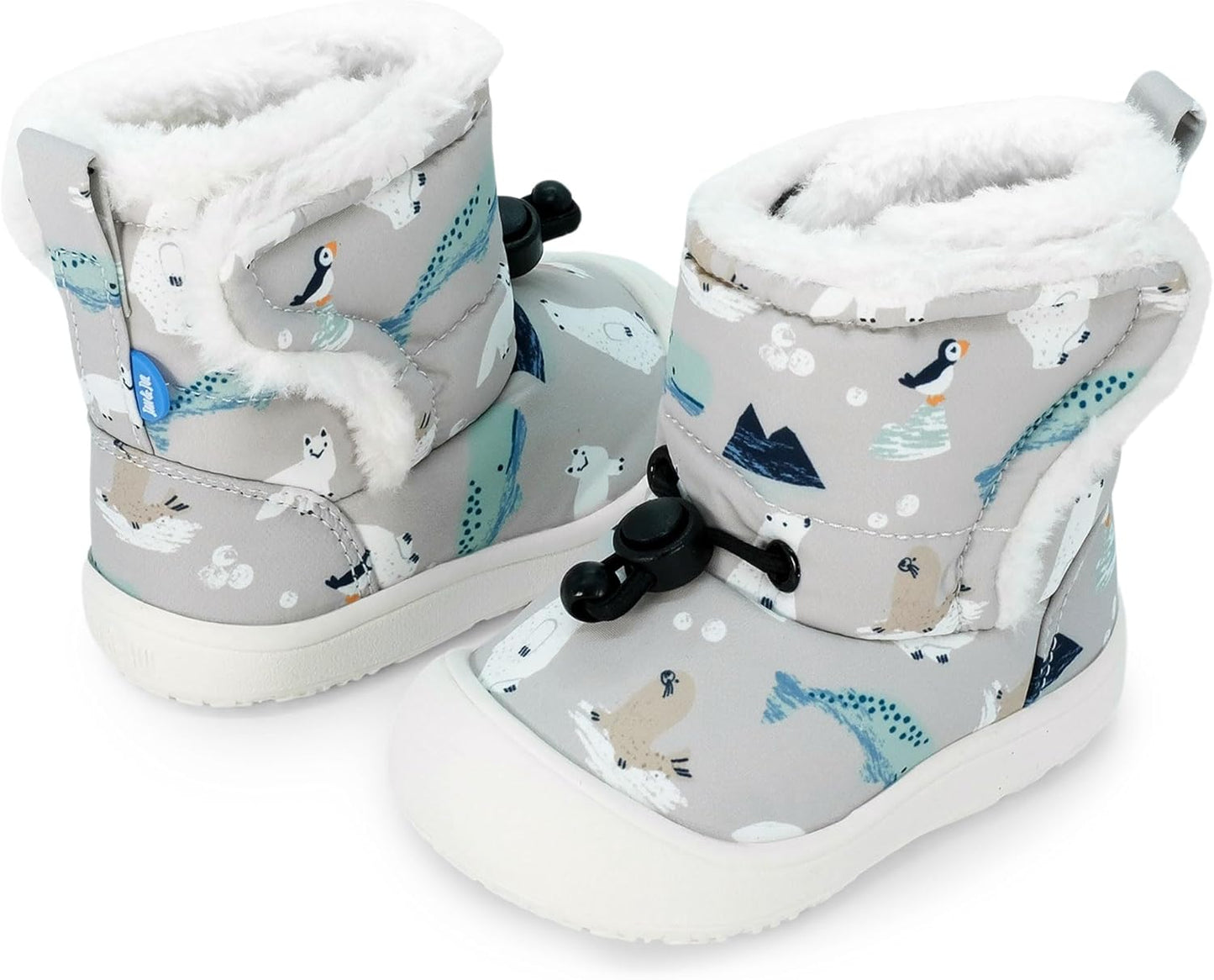 Water Resistant Stay-On Winter Boots with Flexible Rubber Soles