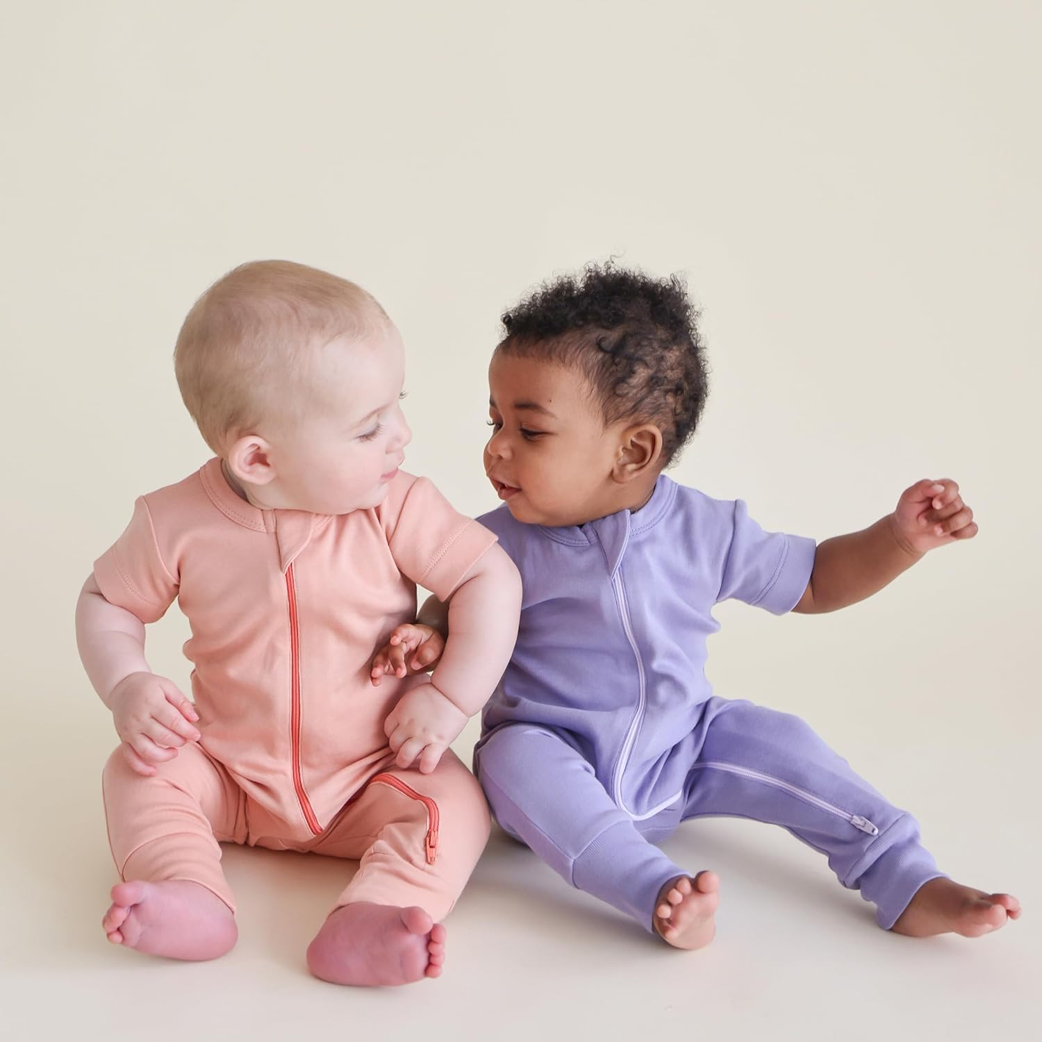 Organic Essentials '2-Way' Zip Romper - Short Sleeve